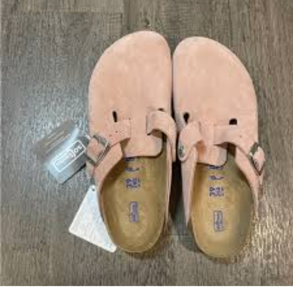 Birkenstock Boston clogs pink suede size 39 nwts